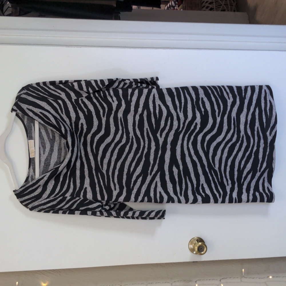 Michael Kors SOFT knit zebra knee length dress